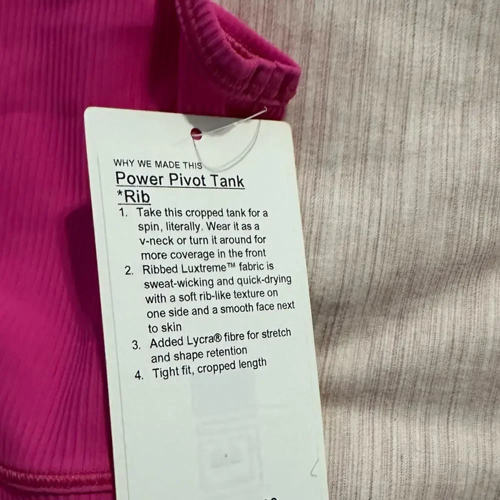lululemon Athletica Power Pivot Tank